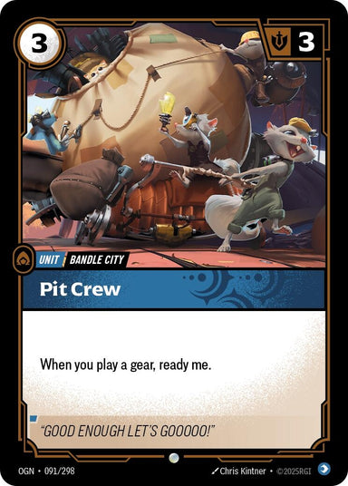 Image for Pit Crew (091/298) (Origins) - Riftbound: League of Legends Trading Card Game