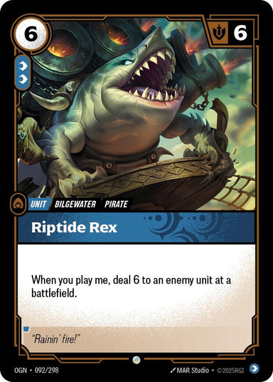 Image for Riptide Rex (092/298) (Origins) - Riftbound: League of Legends Trading Card Game