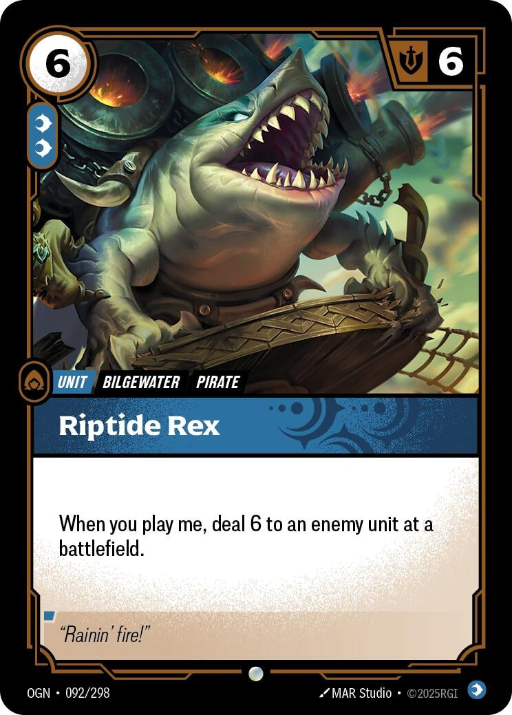 Image for Riptide Rex (092/298) (Origins) - Riftbound: League of Legends Trading Card Game