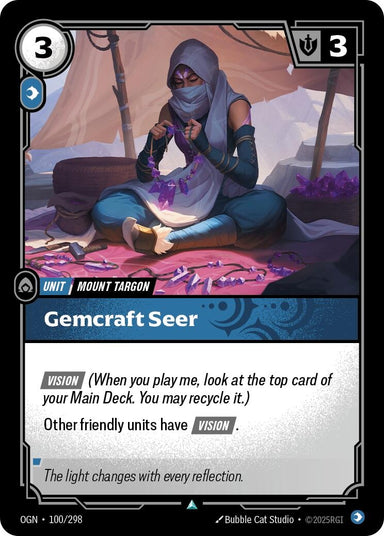 Image for Gemcraft Seer (100/298) (Origins) - Riftbound: League of Legends Trading Card Game