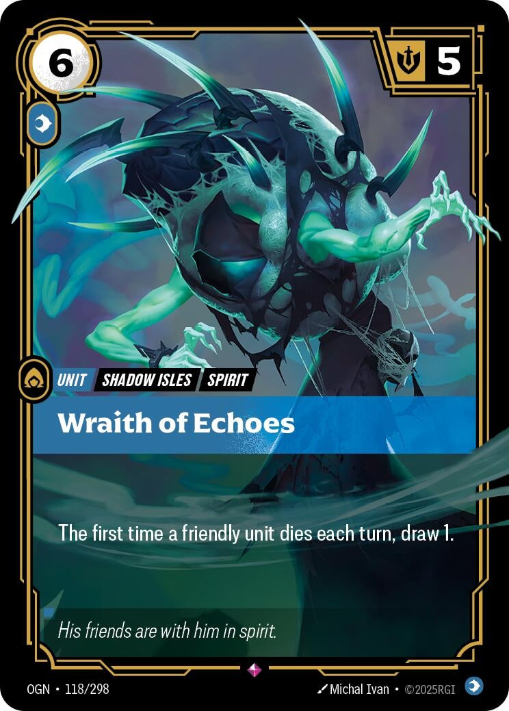 Image for Wraith of Echoes (118/298) (Origins) - Riftbound: League of Legends Trading Card Game