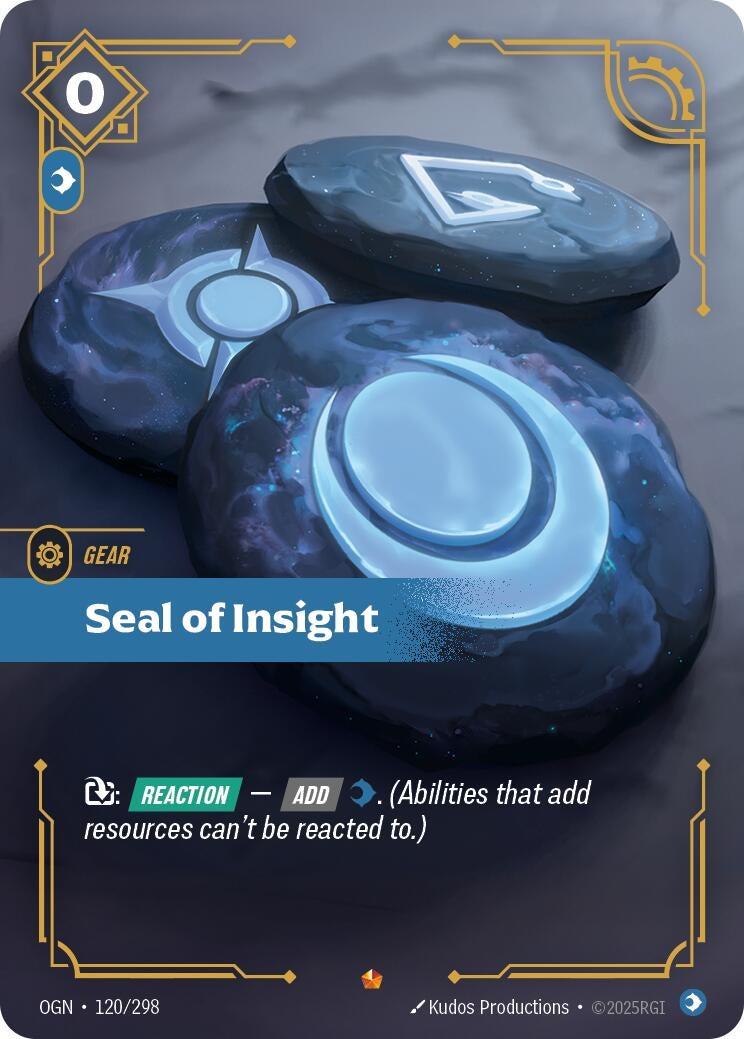 Image for Seal of Insight (120/298) (Origins) - Riftbound: League of Legends Trading Card Game