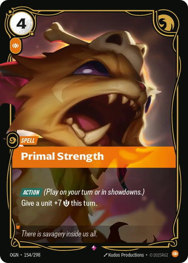 Image for Primal Strength (154/298) (Origins) - Riftbound: League of Legends Trading Card Game