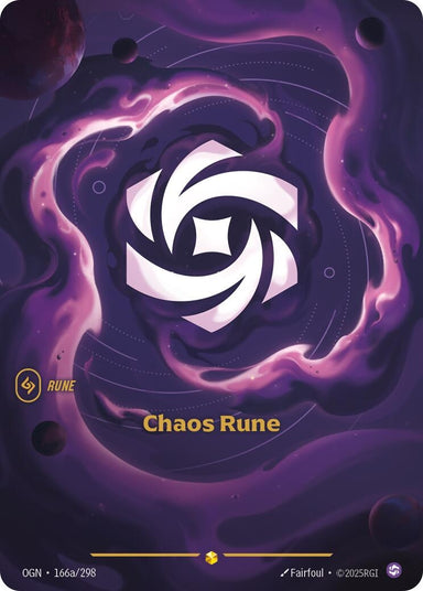 Image for Chaos Rune (Alternate Art) (166a/298) (Origins) - Riftbound: League of Legends Trading Card Game