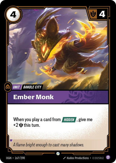 Image for Ember Monk (167/298) (Origins) - Riftbound: League of Legends Trading Card Game