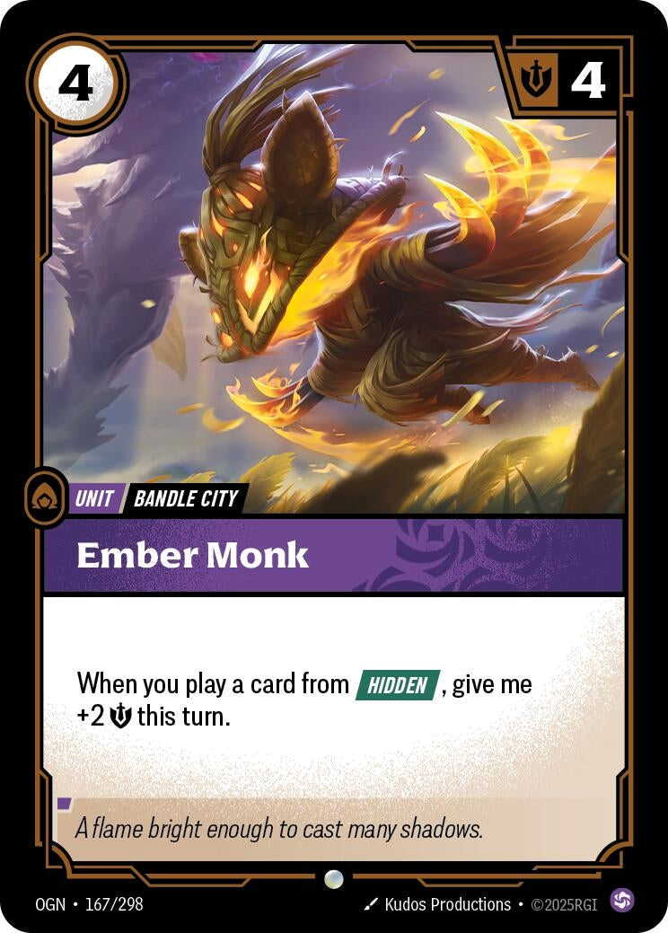 Image for Ember Monk (167/298) (Origins) - Riftbound: League of Legends Trading Card Game