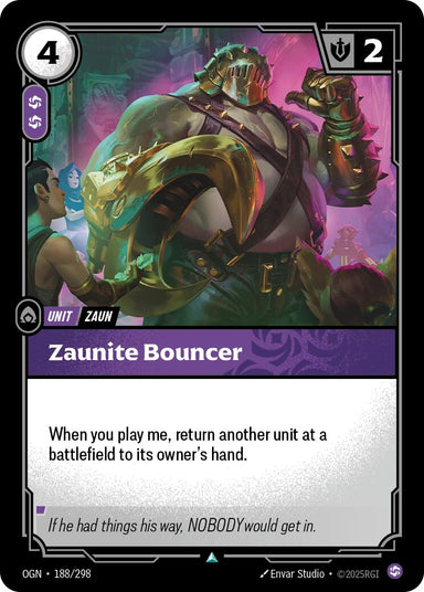 Image for Zaunite Bouncer (188/298) (Origins) - Riftbound: League of Legends Trading Card Game
