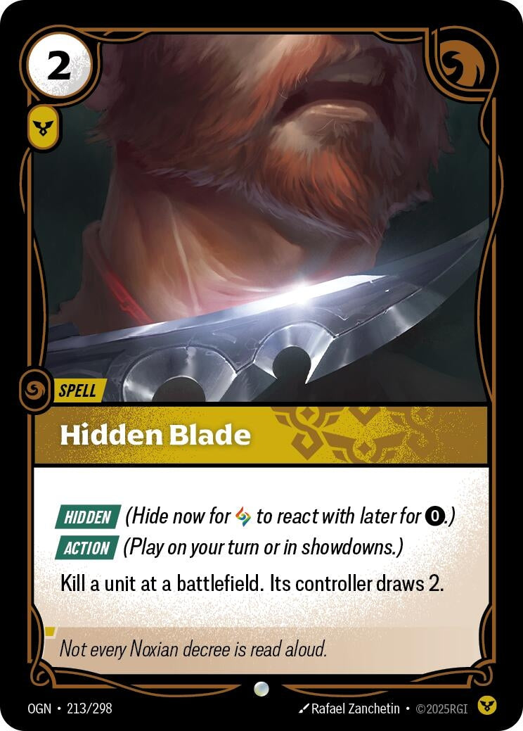 Image for Hidden Blade (213/298) (Origins) - Riftbound: League of Legends Trading Card Game