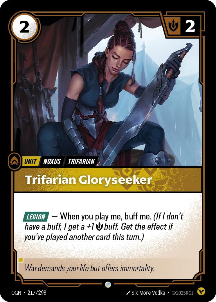 Image for Trifarian Gloryseeker (217/298) (Origins) - Riftbound: League of Legends Trading Card Game