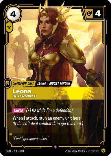 Image for Leona - Determined (238/298) (Origins) - Riftbound: League of Legends Trading Card Game