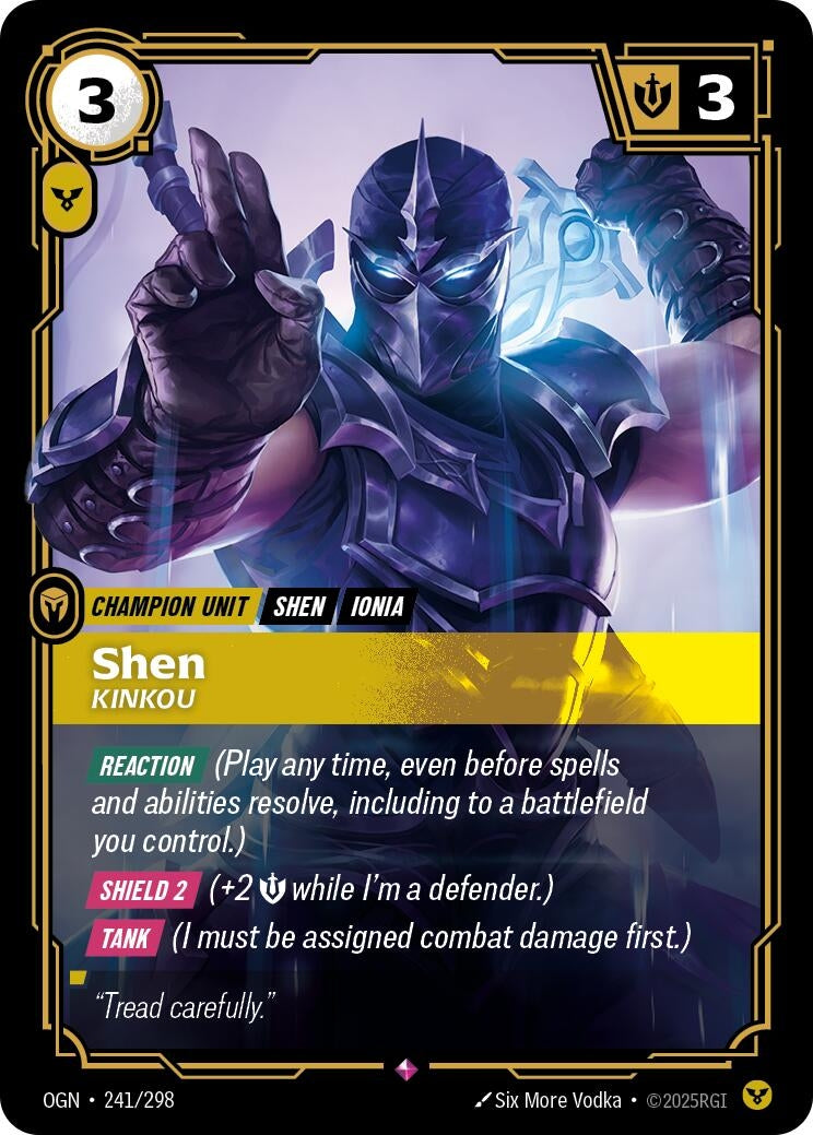 Image for Shen - Kinkou (241/298) (Origins) - Riftbound: League of Legends Trading Card Game