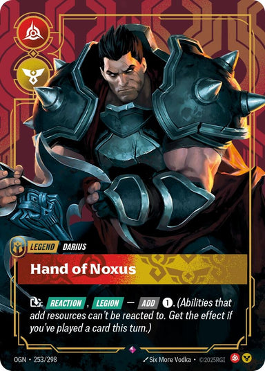 Image for Darius - Hand of Noxus (253/298) (Origins) - Riftbound: League of Legends Trading Card Game