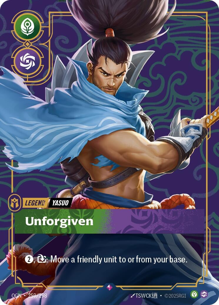 Image for Yasuo - Unforgiven (259/298) (Origins) - Riftbound: League of Legends Trading Card Game
