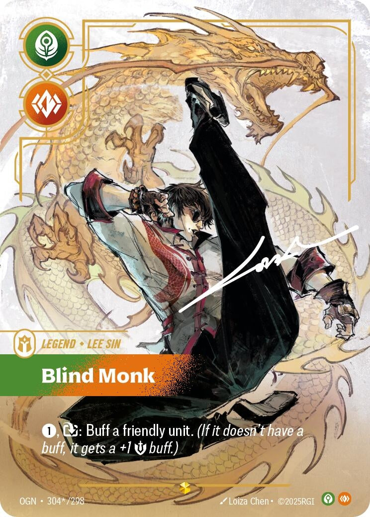 Image for Lee Sin - Blind Monk (Signature) (304*/298) (Origins) - Riftbound: League of Legends Trading Card Game