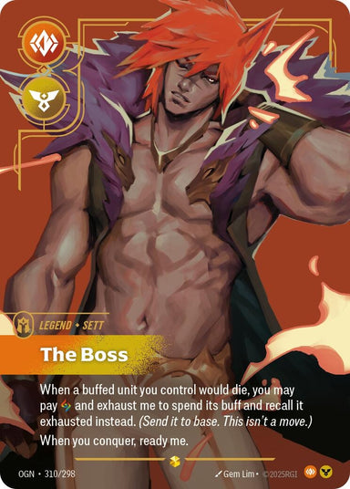 Image for Sett - The Boss (Overnumbered) (310/298) (Origins) - Riftbound: League of Legends Trading Card Game