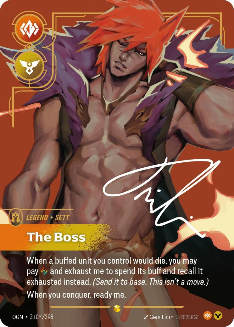 Image for Sett - The Boss (Signature) (310*/298) (Origins) - Riftbound: League of Legends Trading Card Game
