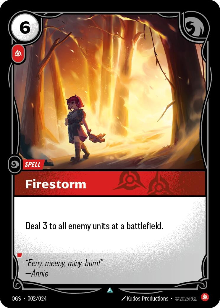 Image for Firestorm (002/024) (Origins: Proving Grounds) - Riftbound: League of Legends Trading Card Game