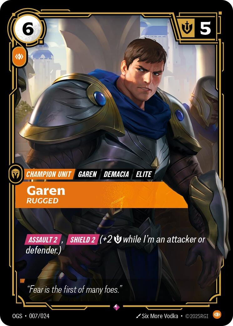 Image for Garen - Rugged (007/024) (Origins: Proving Grounds) - Riftbound: League of Legends Trading Card Game