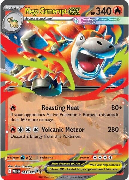 Image for Mega Camerupt ex (022/132) (MEG) - Pokemon