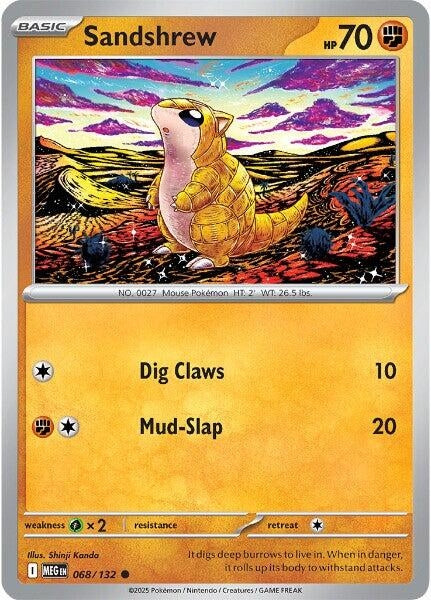 Image for Sandshrew (068/132) (MEG) - Pokemon