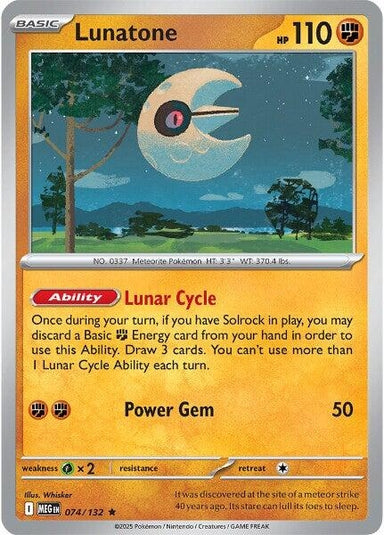 Image for Lunatone (074/132) (MEG) - Pokemon