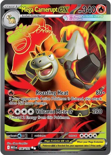 Image for Mega Camerupt ex (156/132) (MEG) - Pokemon
