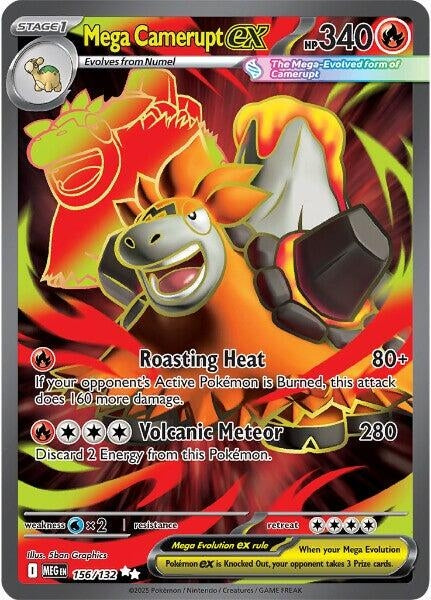 Image for Mega Camerupt ex (156/132) (MEG) - Pokemon