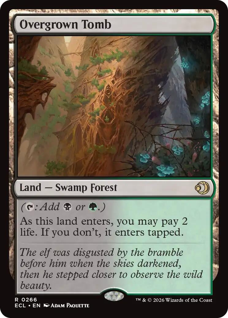 Image for Overgrown Tomb (266) (Lorwyn Eclipsed) - Magic: The Gathering