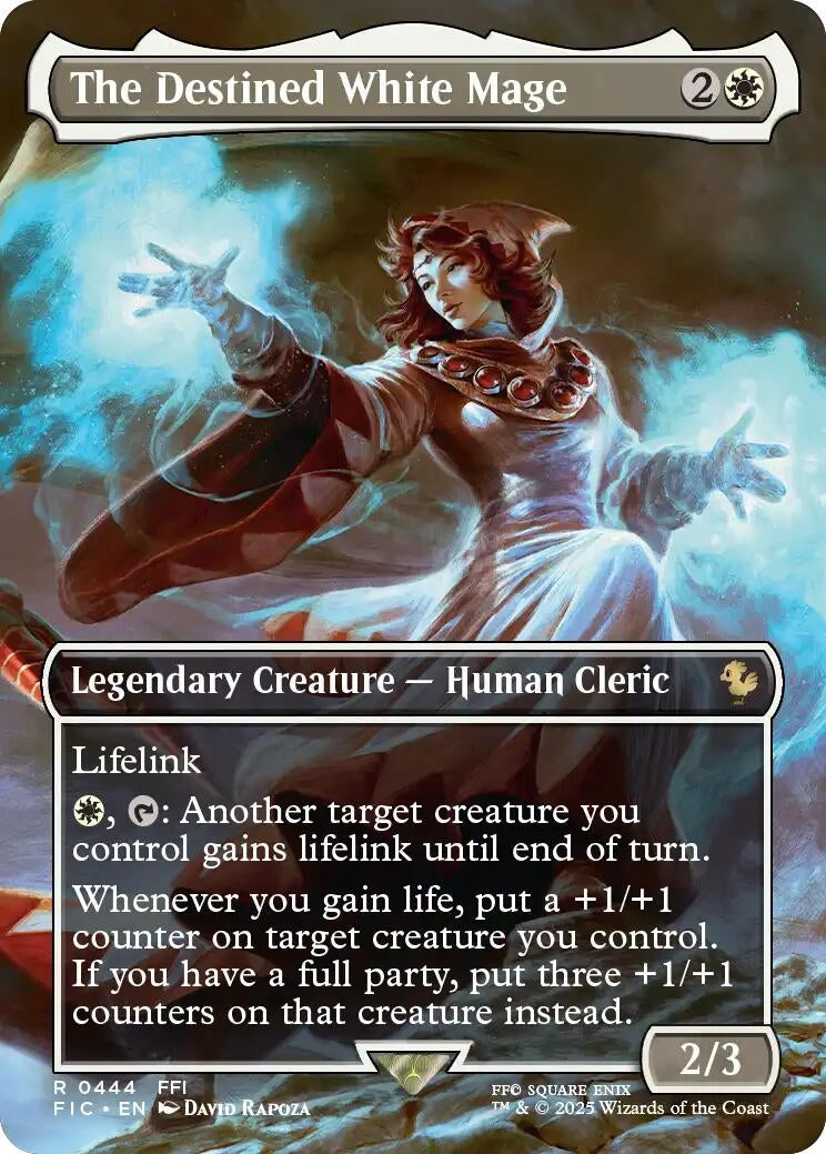 Image for The Destined White Mage (Borderless) (444) (FINAL FANTASY) - Magic: The Gathering