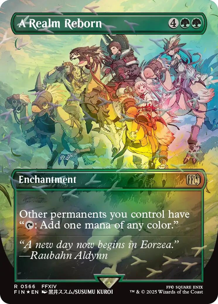 Image for A Realm Reborn (Borderless) (Chocobo Track Foil) (566) (FINAL FANTASY) (FIN) - Magic: The Gathering
