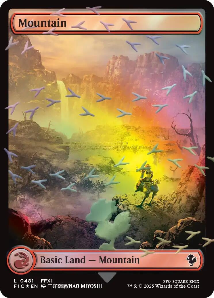 Image for Mountain (Chocobo Track Foil) (481) (FINAL FANTASY) - Magic: The Gathering