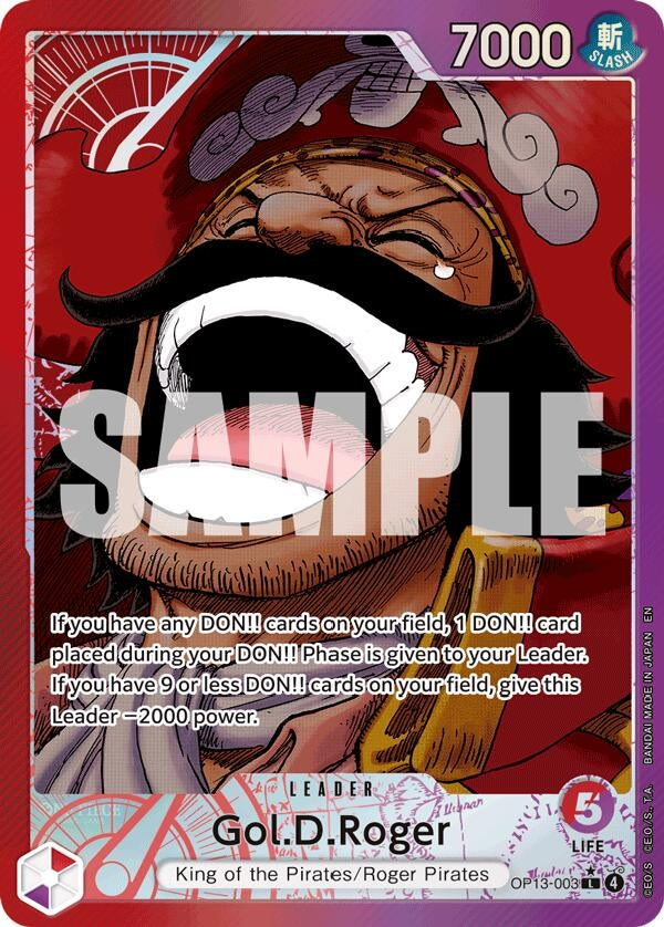Image for Gol.D.Roger (003) (Alternate Art) (OP13-003) (Carrying On His Will) - One Piece Card Game