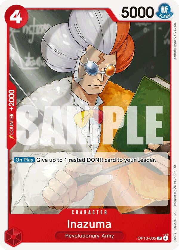 Image for Inazuma (OP13-005) (Carrying On His Will) - One Piece Card Game