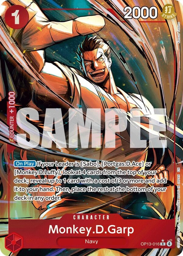 Image for Monkey.D.Garp (Alternate Art) (OP13-016) (Carrying On His Will) - One Piece Card Game