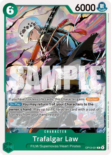 Image for Trafalgar Law (OP13-031) (Carrying On His Will) - One Piece Card Game