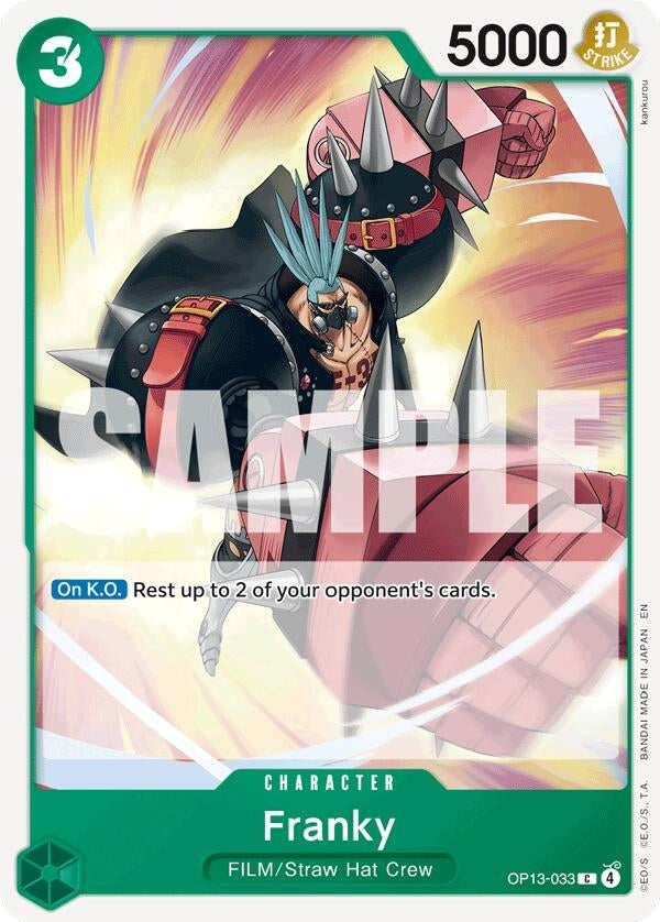 Image for Franky (OP13-033) (Carrying On His Will) - One Piece Card Game