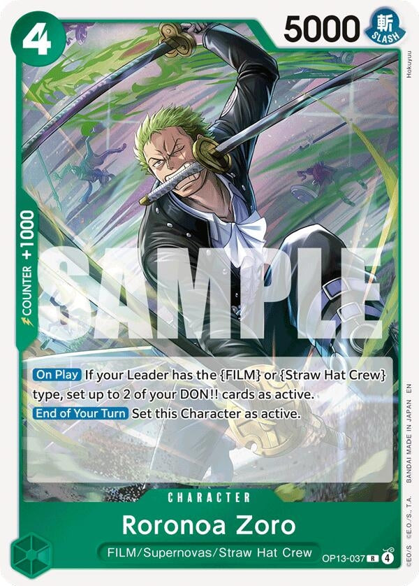 Image for Roronoa Zoro (OP13-037) (Carrying On His Will) - One Piece Card Game
