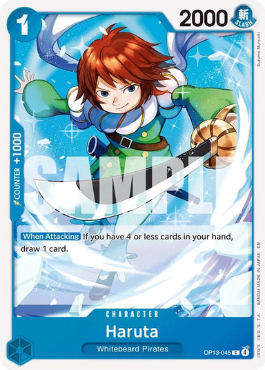 Image for Haruta (OP13-045) (Carrying On His Will) - One Piece Card Game