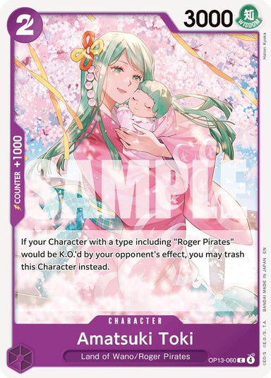 Image for Amatsuki Toki (OP13-060) (Carrying On His Will) - One Piece Card Game
