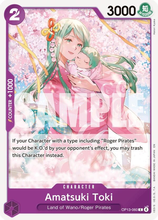 Image for Amatsuki Toki (OP13-060) (Carrying On His Will) - One Piece Card Game