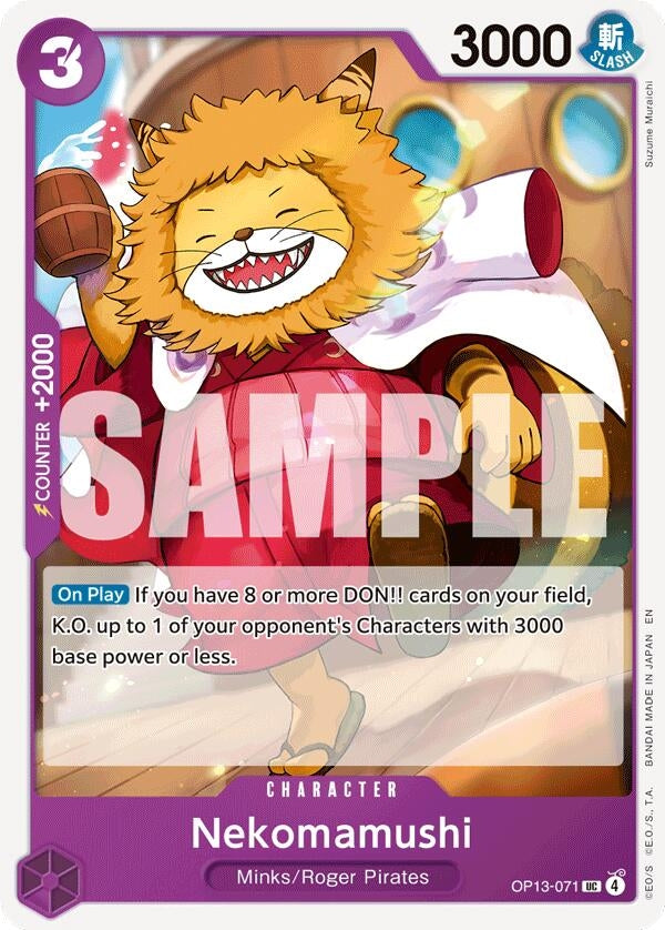 Image for Nekomamushi (OP13-071) (Carrying On His Will) - One Piece Card Game