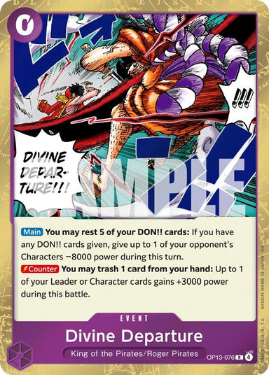 Image for Divine Departure (OP13-076) (Carrying On His Will) - One Piece Card Game