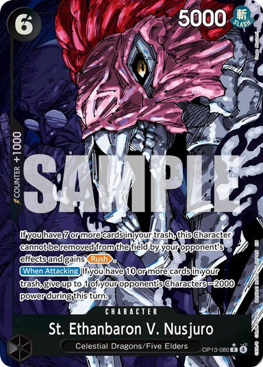 Image for St. Ethanbaron V. Nusjuro (Alternate Art) (OP13-080) (Carrying On His Will) - One Piece Card Game