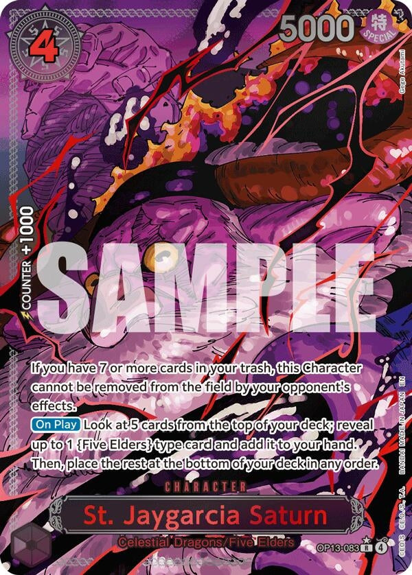 Image for St. Jaygarcia Saturn (Parallel) (OP13-083) (Carrying On His Will) - One Piece Card Game