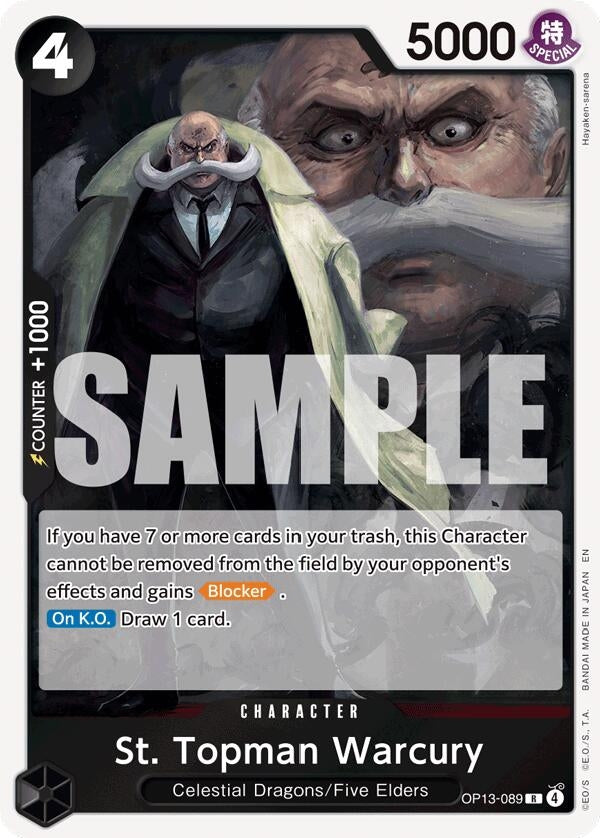Image for St. Topman Warcury (OP13-089) (Carrying On His Will) - One Piece Card Game