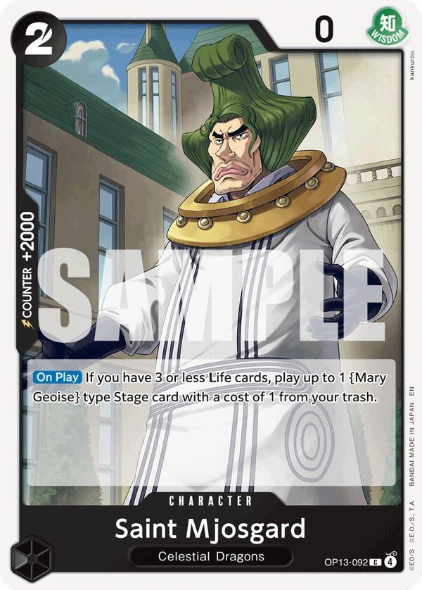 Image for Saint Mjosgard (OP13-092) (Carrying On His Will) - One Piece Card Game