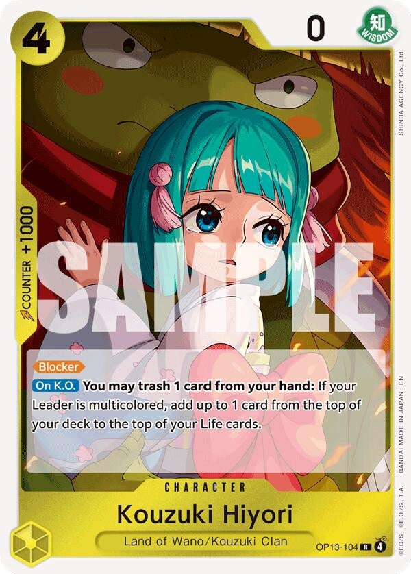 Image for Kouzuki Hiyori (OP13-104) (Carrying On His Will) - One Piece Card Game