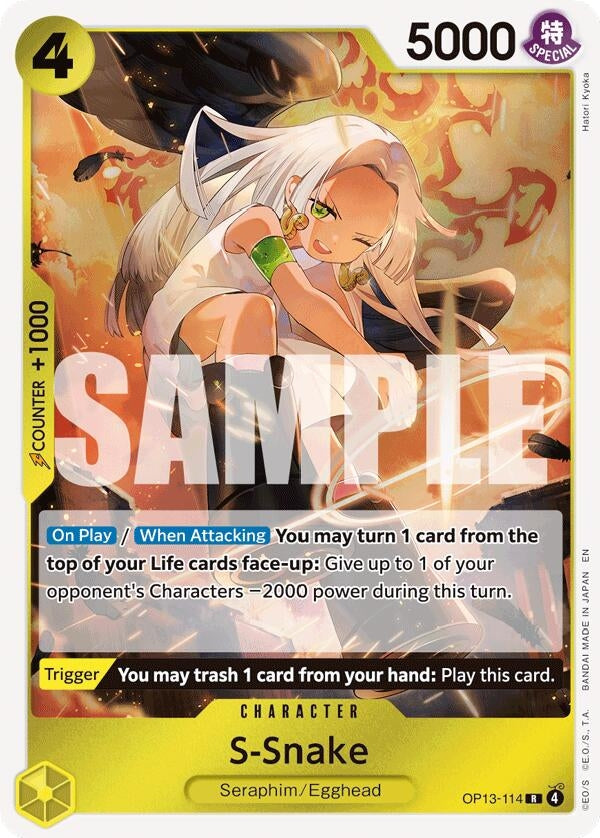 Image for S-Snake (OP13-114) (Carrying On His Will) - One Piece Card Game