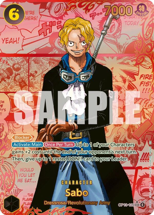 Image for Sabo (120) (Red Super Alternate Art) (OP13-120) (Carrying On His Will) - One Piece Card Game