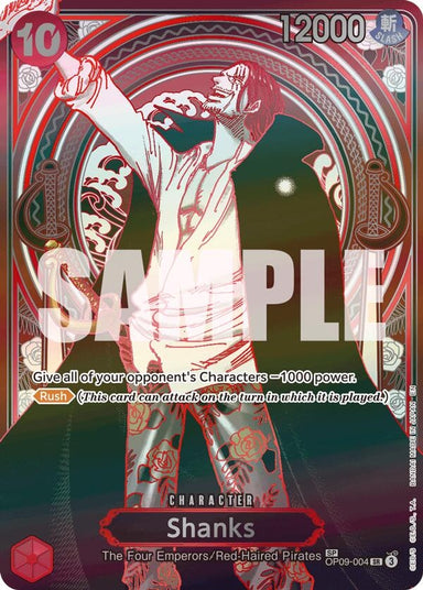 Image for Shanks - OP09-004 (SP) (Silver) (OP09-004) (Carrying On His Will) - One Piece Card Game